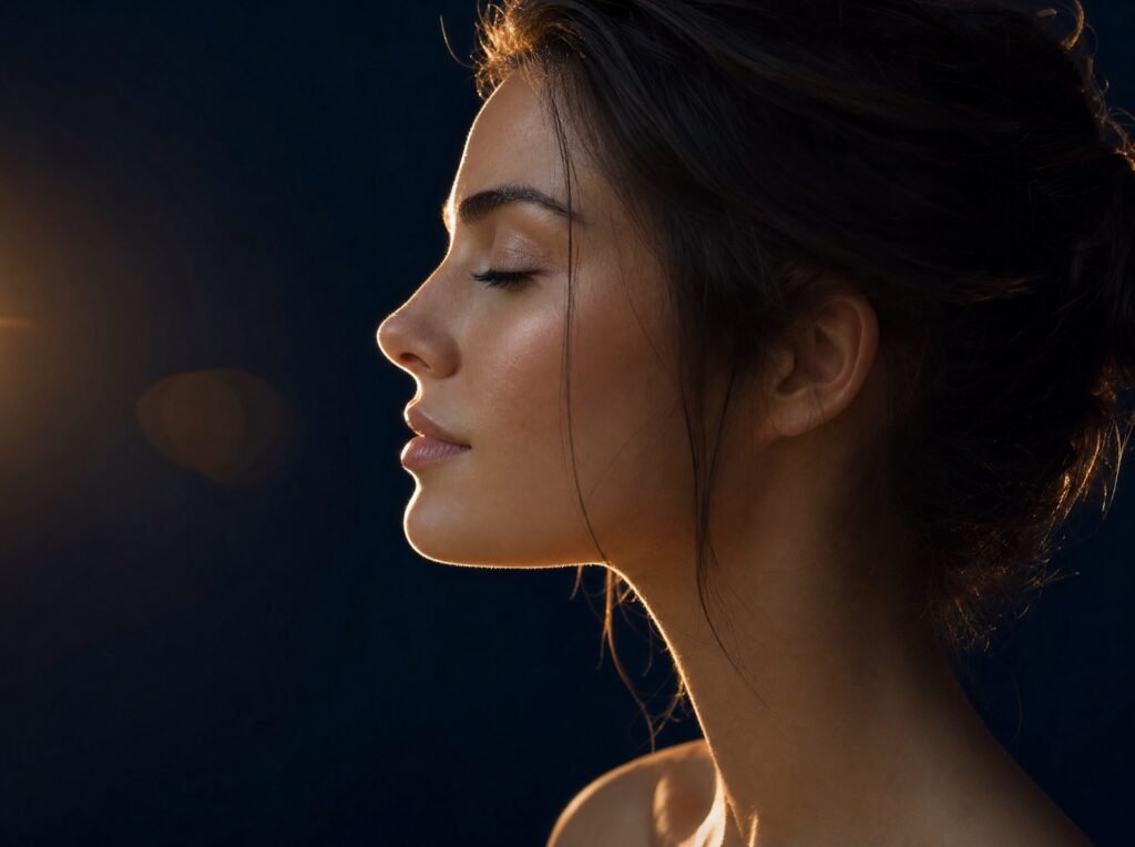 Rhinoplasty patient profile view - natural nose aesthetics result, Istanbul